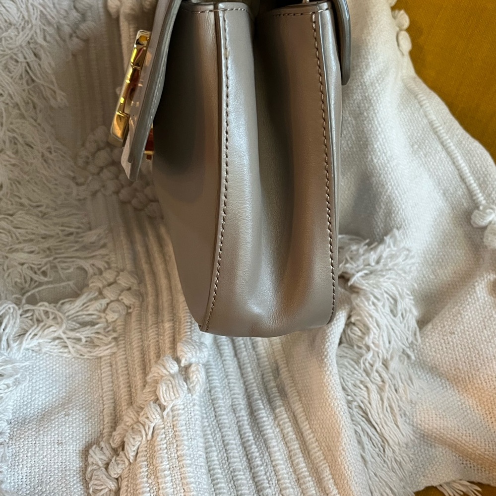 😍 Chloe “C” Small Motty Grey Leather & Suede Double Carry Crossbody Bag - Picture 4 of 12